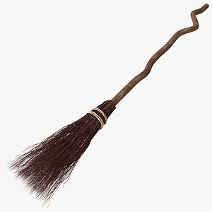 witch broom 3d model