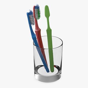 Toothbrushes in Glass