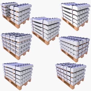 Railway and Tram Sleepers on Pallets v7 3D