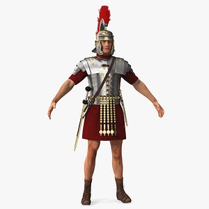 3D Veteran Roman Legionnaire Fur Rigged model