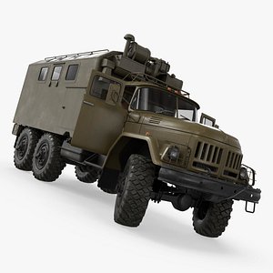 Army Utility Truck ZIL-131 KUNG with Interior Rigged
