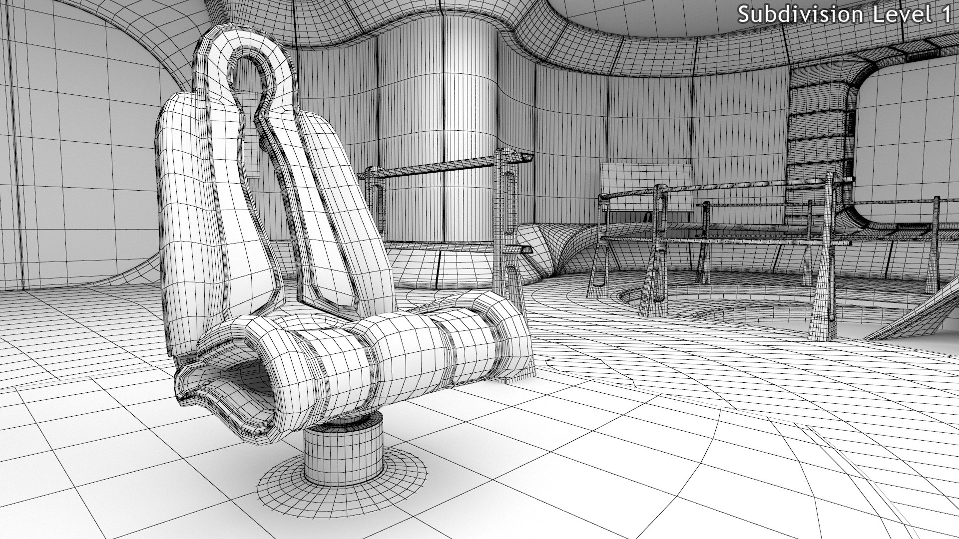 Sci-Fi Command Center 3D Model - TurboSquid 1821559