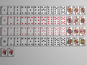 3d playing cards model