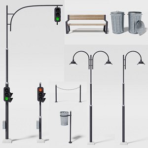 Street Props Pack v2 3D model
