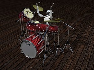 3d model drum battery