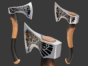 3D Ax with engraving