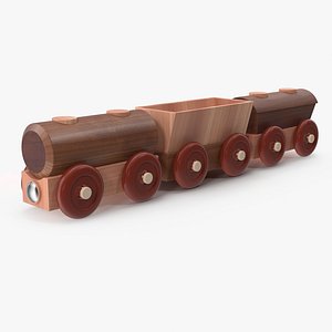 Wooden Toy Railway Wagons 2 model