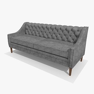 3d chesterfield chair model