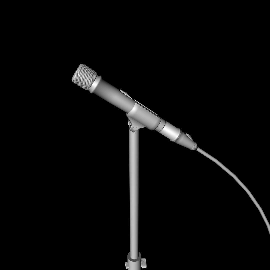 Basic Microphone Stand 3d C4d