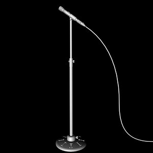 basic microphone stand 3d c4d