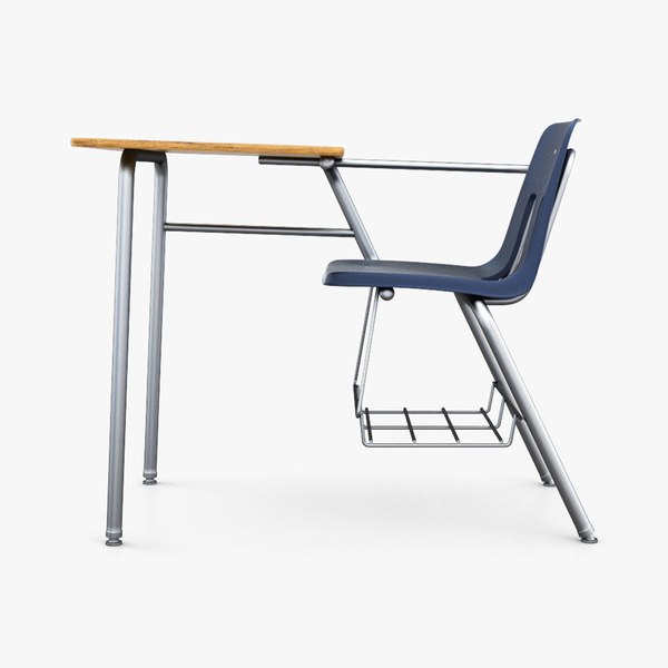 3D Virco School Desk Chair model TurboSquid 1789709