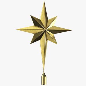 Detailed Christmas Tree topper 05 3D model