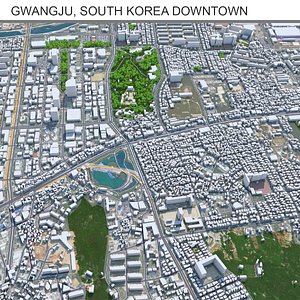 Gwangju Downtown South Korea 3D model