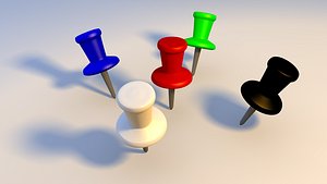 3D model push pins