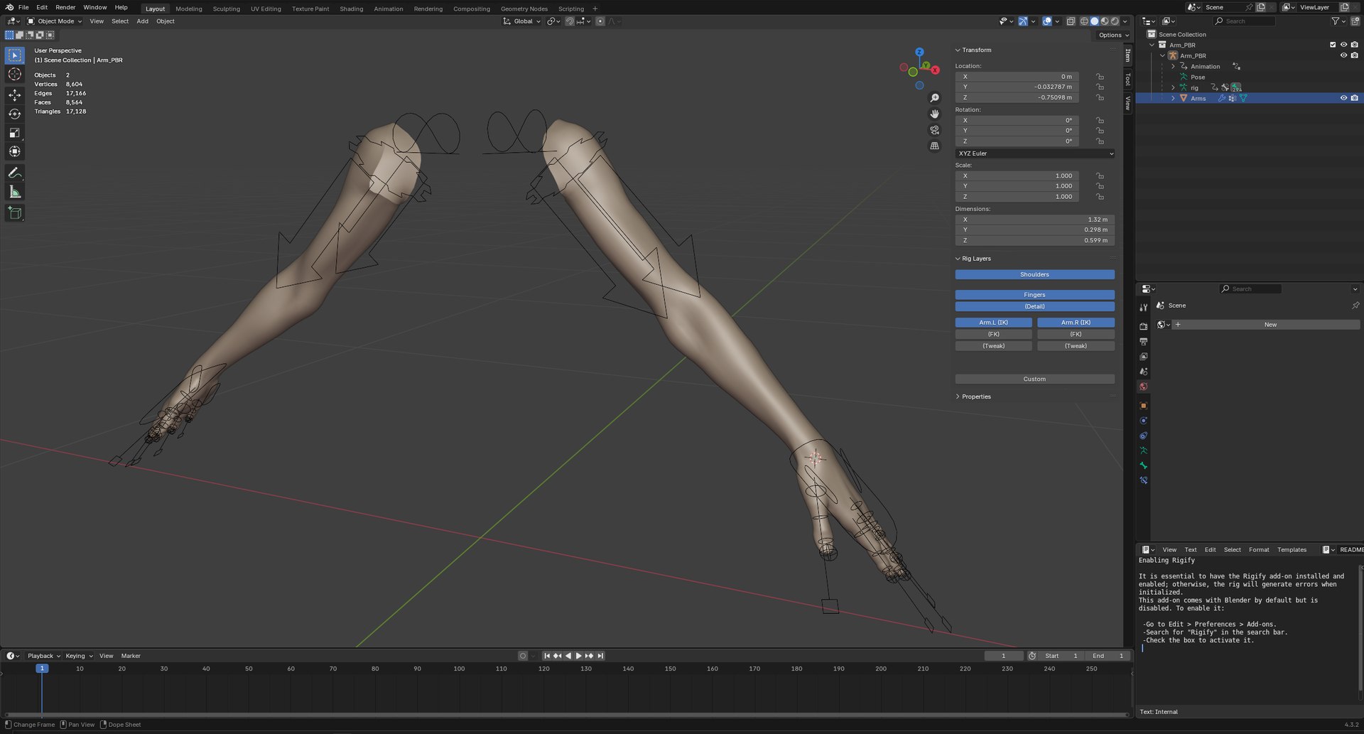 Realistic Rigged Human Arm - LowPoly 3D - TurboSquid 2358115