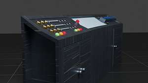 3D model Control Panel Slighly Curved