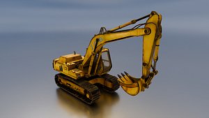 3D Realistic Excavator JCB Construction Vehicle model