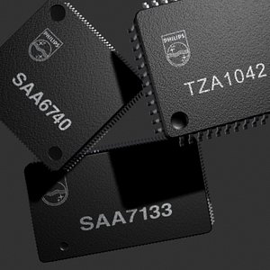 3d philips microchips chip model