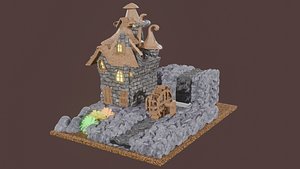 3D model haunted house  mysterious house  witch house