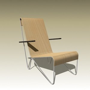 gerrit rietveld chair 3d model
