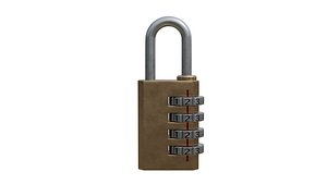 Combination padlock 3D model