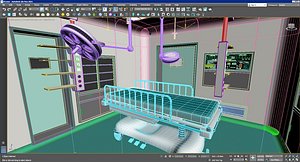 3D Surgery Room - hospital model