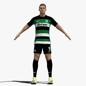 T-Pose Rigged Viktor Gyokeres Sporting Lisbon
