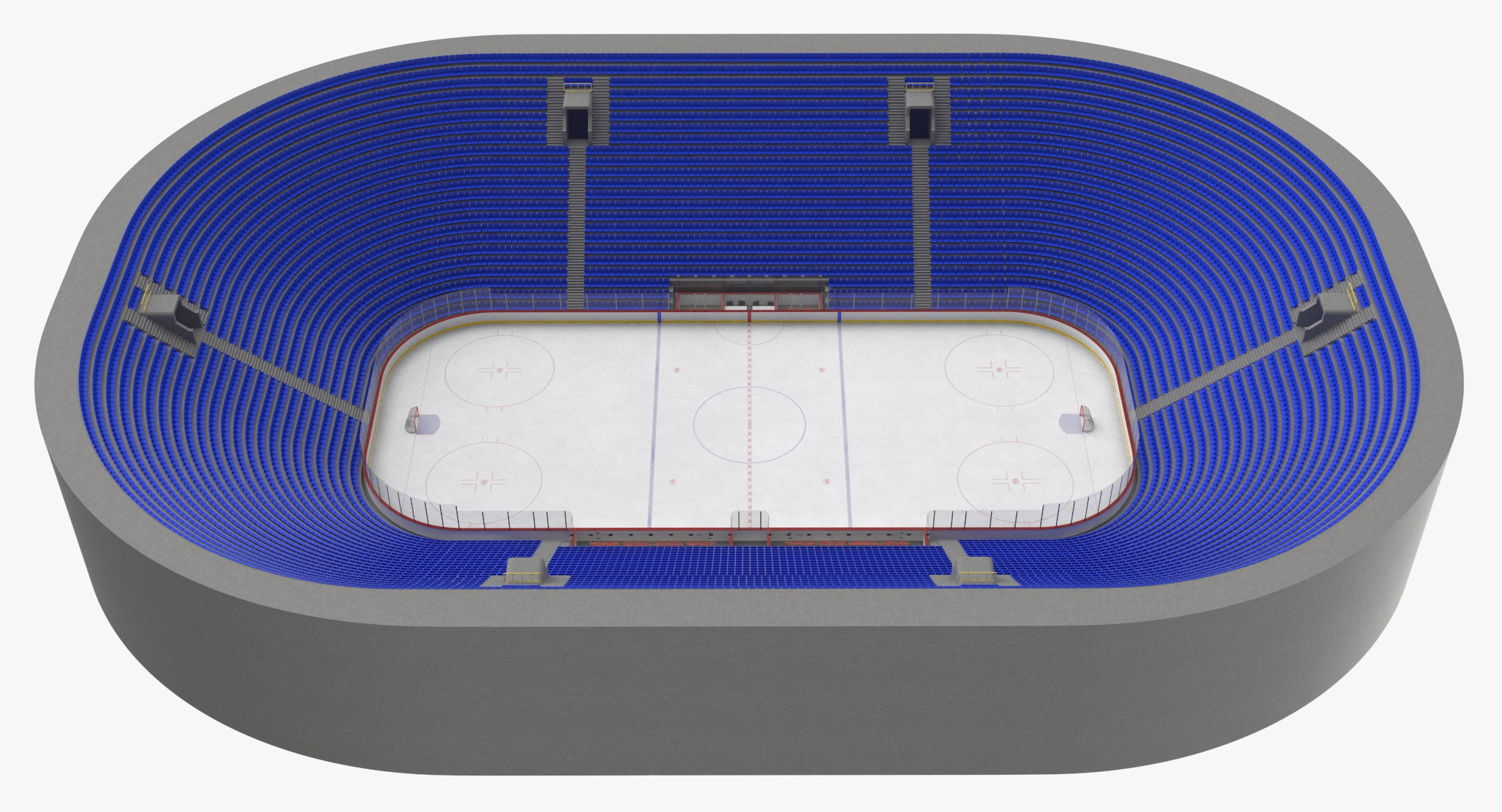 3D ice hockey rink stands model - TurboSquid 1555876