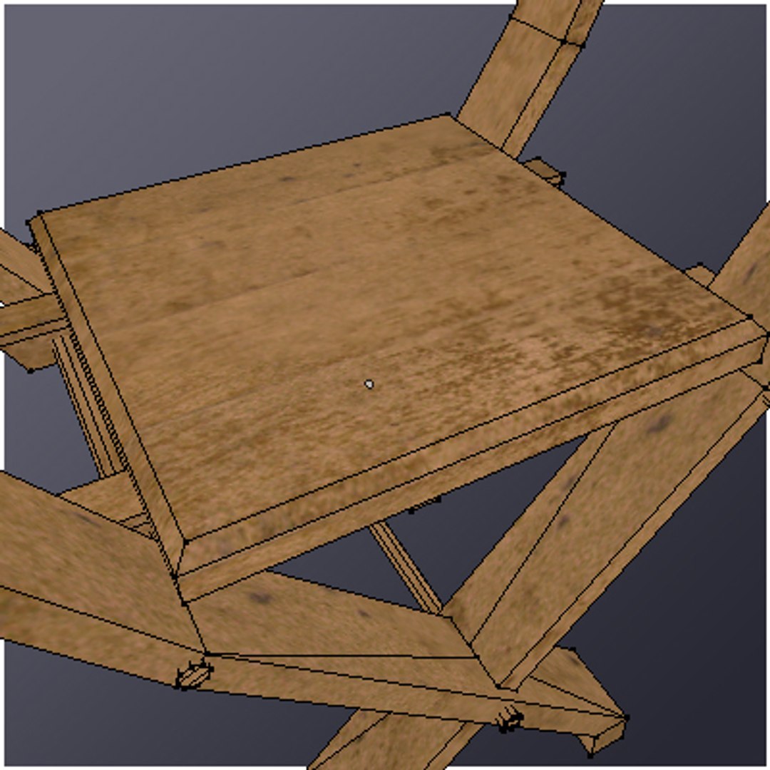 3d medieval x chair seat model