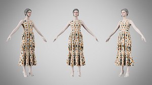3D Dress 24 Abstract Tribal Stripe