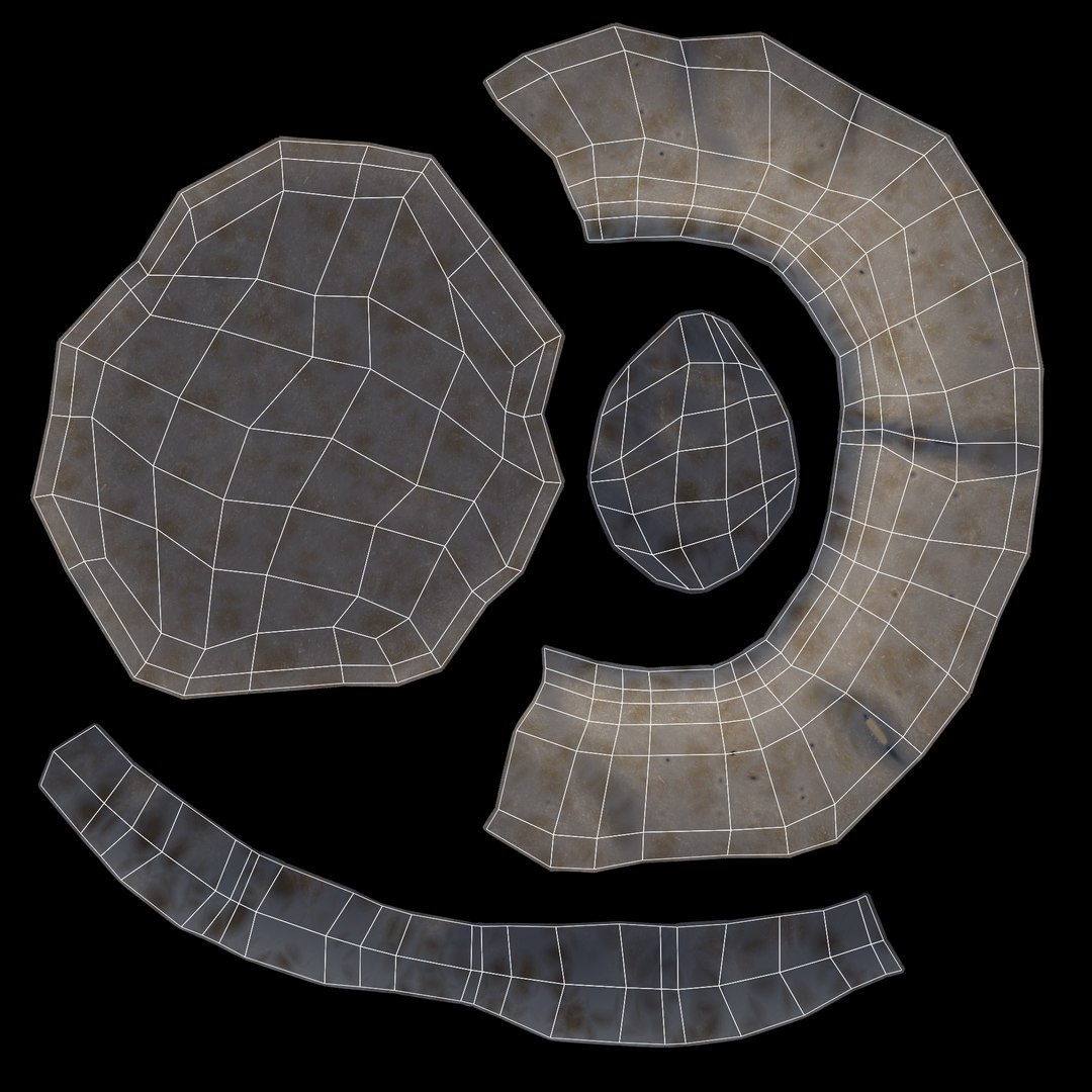 3D Column With Barnacles Model - TurboSquid 2360337