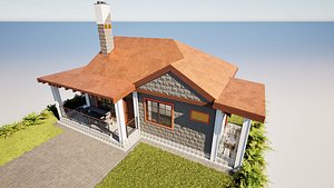 Small House Interior  Exterior 3D model