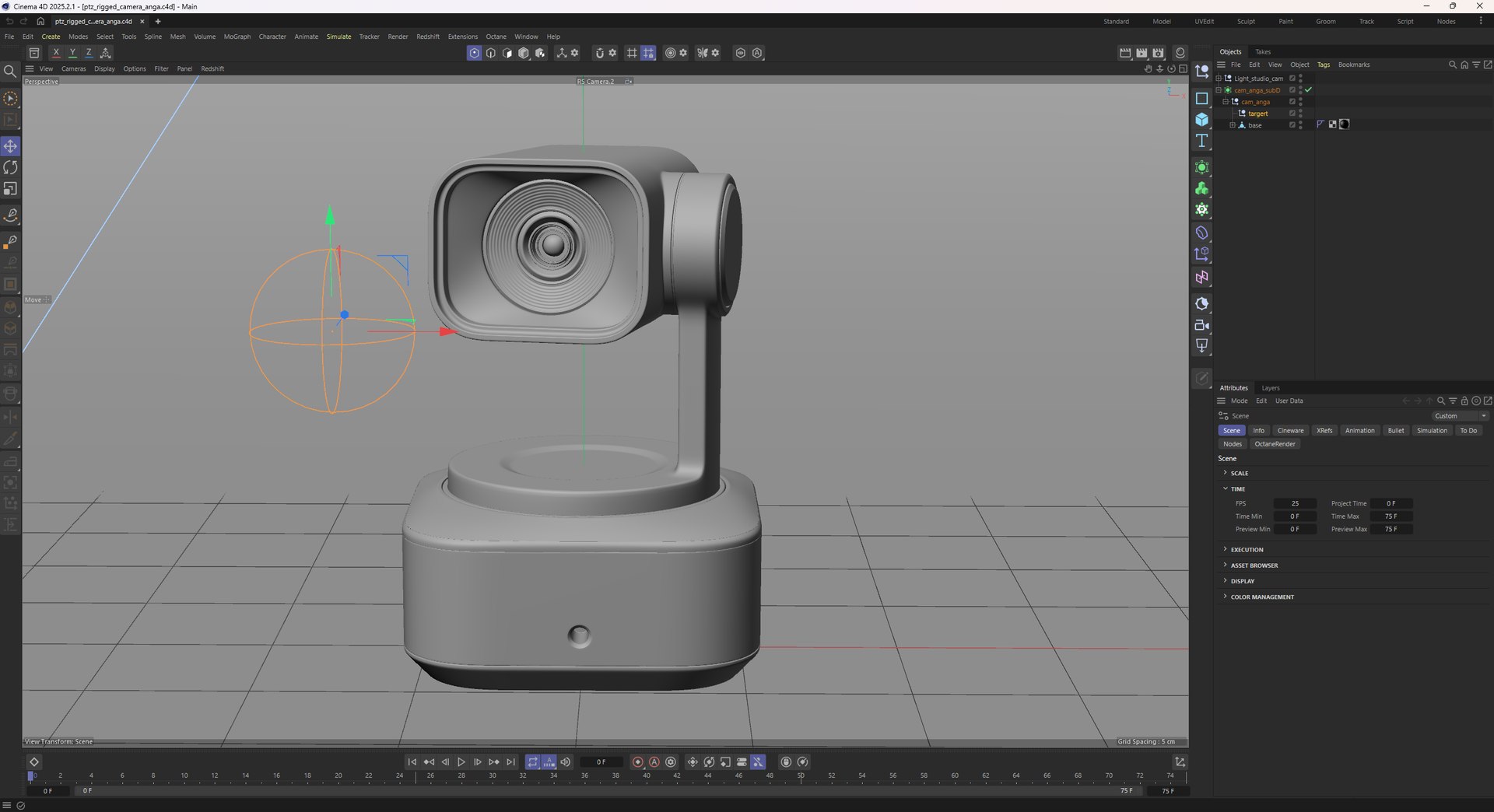 3D Model PTZ Camera Rigged - TurboSquid 2424075