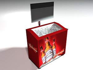 Budweiser Cooler with TV