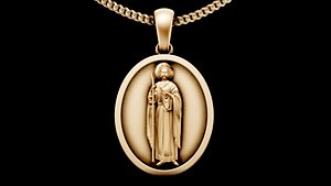 Holy Mary jesus chiristian Pendant 3D model