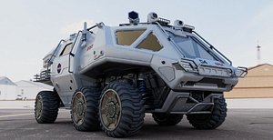 NASA Mars Lunar or Moon Terrain Rover Vehicle  Concept