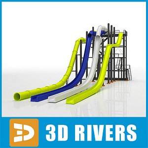 3d model water slides