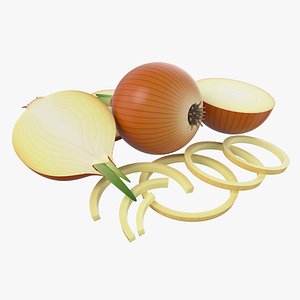 Cartoon Yellow Onion 3D