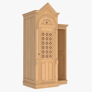 3D Confessional Maple Wood