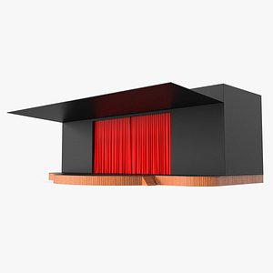 simple theater stage 3D model