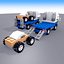 lego flatbed truck 3d model