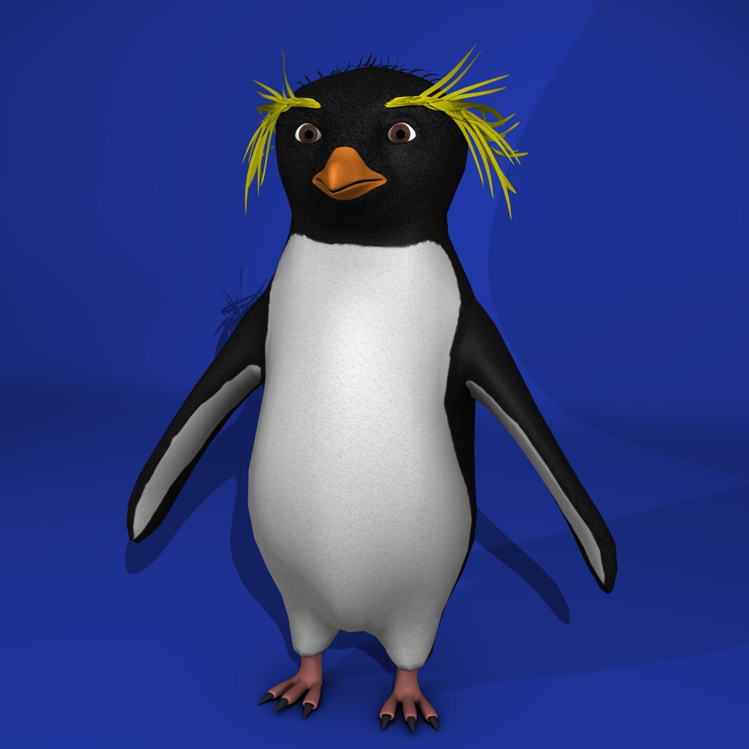 rockhopper penguin 3d model