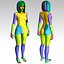 woman clothes characters 3D model