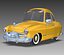 Dibujos animados retro coche