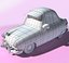 Dibujos animados retro coche