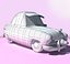Dibujos animados retro coche