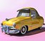 Dibujos animados retro coche