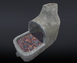 3D blacksmith forge smith model