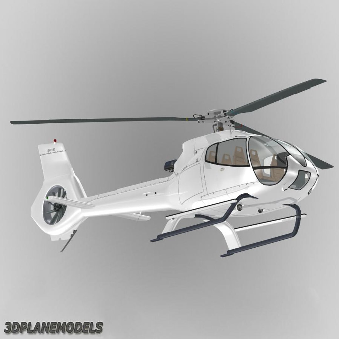 3d Eurocopter Ec-130 Generic White