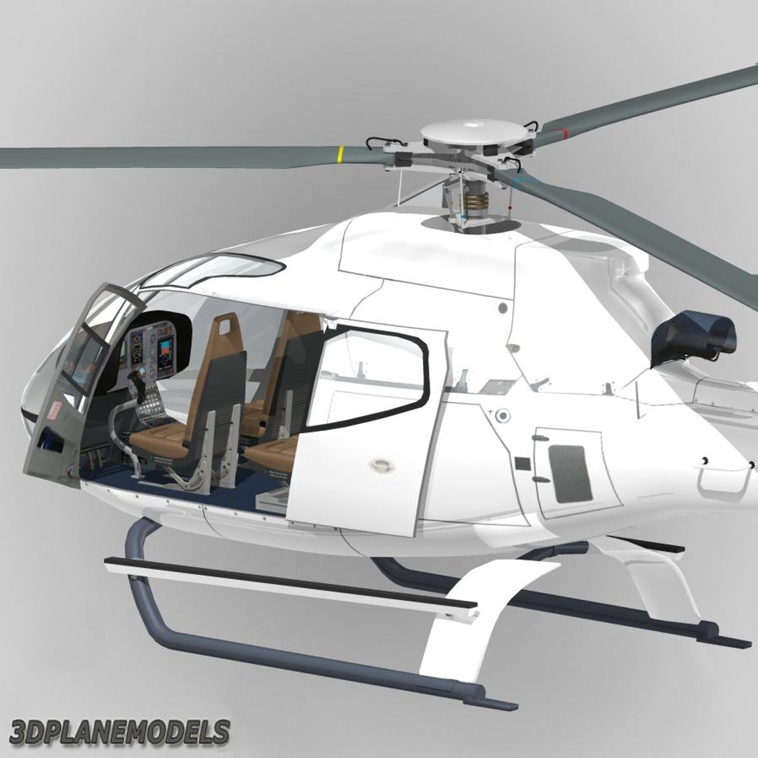 3d Eurocopter Ec-130 Generic White